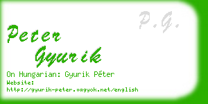 peter gyurik business card